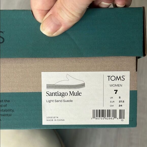 TOMS Santiago Light Sand  Mules with Minimalist Design FINAL CLEARANCE PRICE - Picture 2 of 9